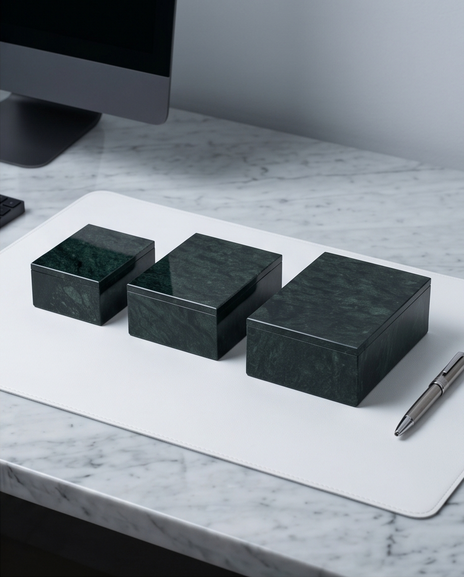 Heritage Stone Box – Handgjord Smyckesask i Äkta Natursten