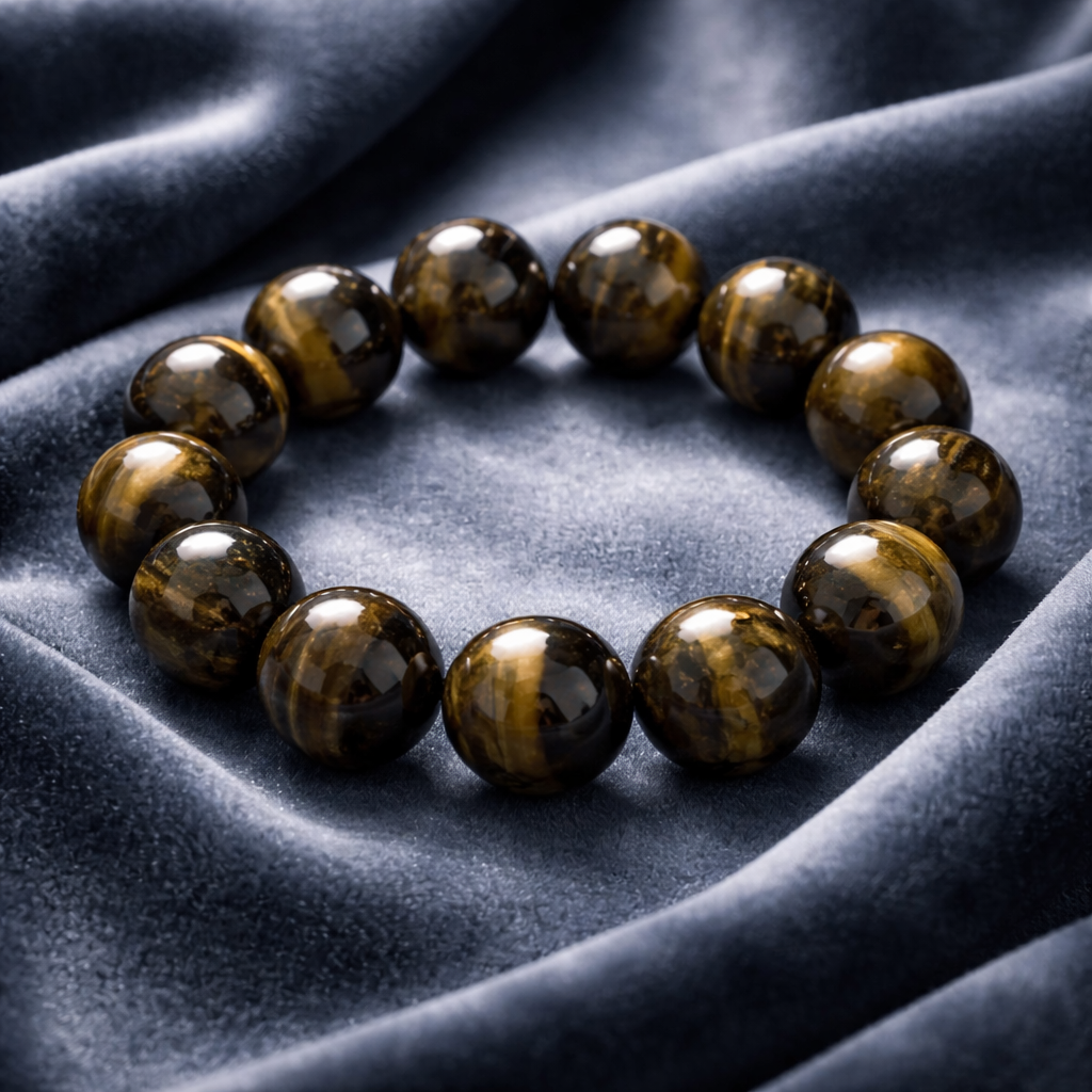 Golden Tiger’s Eye – Handgjort Armband med Naturliga Kraftstenar