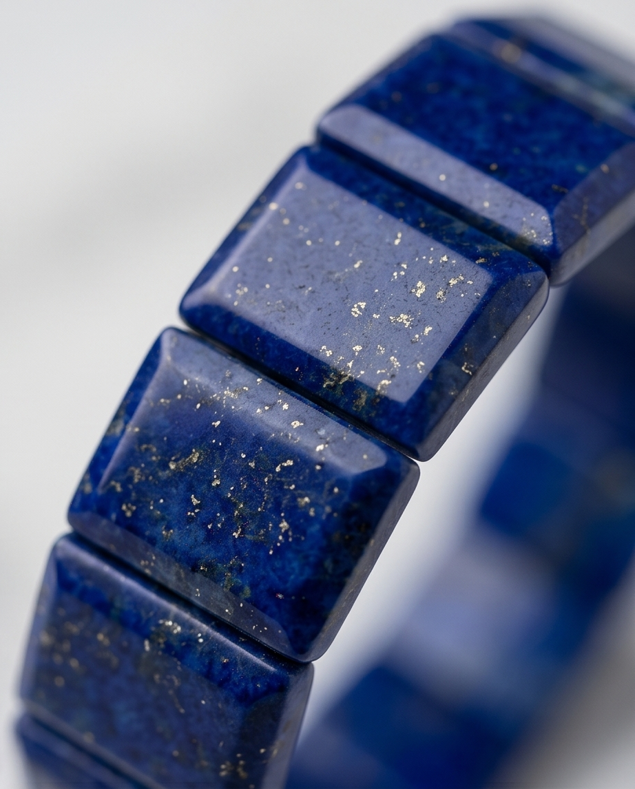 Lapis Titan Bar – Handgjort armband i massiv Lapis Lazuli