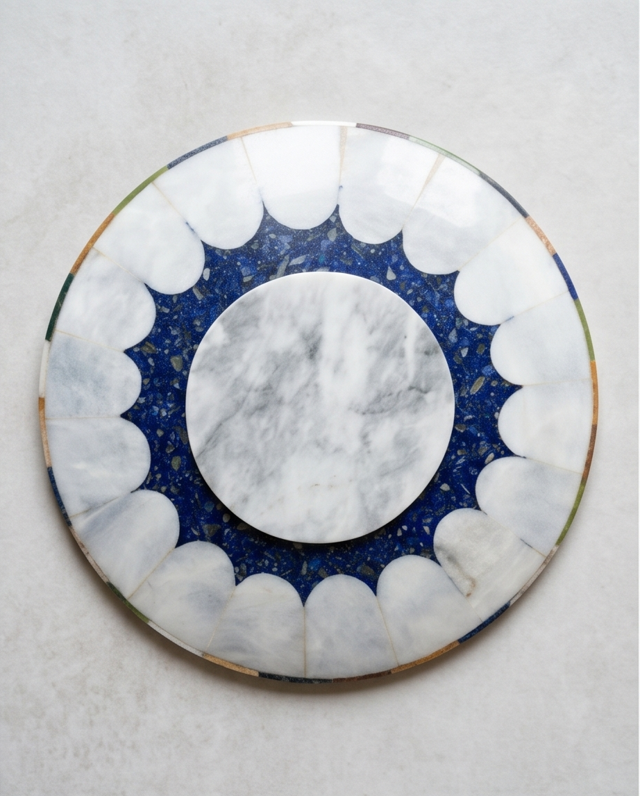 Onyx Heritage Tray – Handgjord Serveringsbricka & Displayplatta i Äkta Natursten