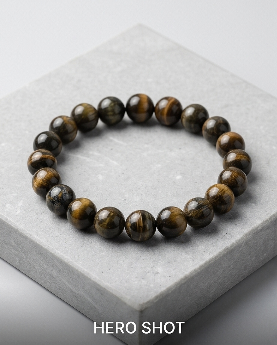 Golden Tiger’s Eye – Handgjort Armband med Naturliga Kraftstenar