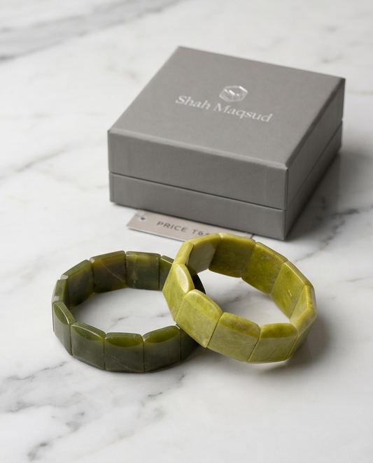 Handgjort Armband i Äkta Shah Maqsud – Unikt Hantverk