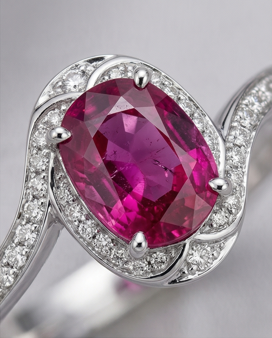 Aurora Rosa – Damring med Rosa Safir i Tidlös Design