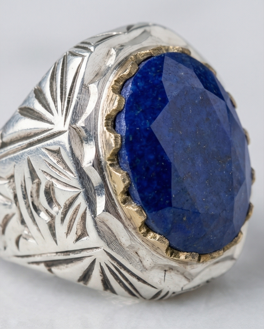 Royal Lapis – Handgjord Herrring i Äkta Silver med Lapis Lazuli”