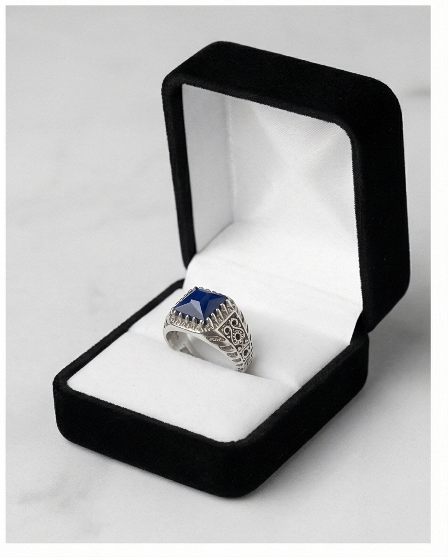 Deep Blue Lapis herring i Äkta Silver 925 – Tidlös Elegans