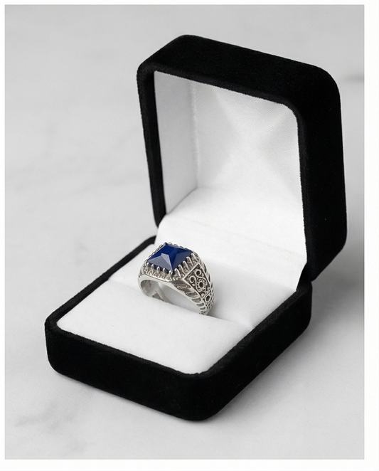 Deep Blue Lapis herring i Äkta Silver 925 – Tidlös Elegans