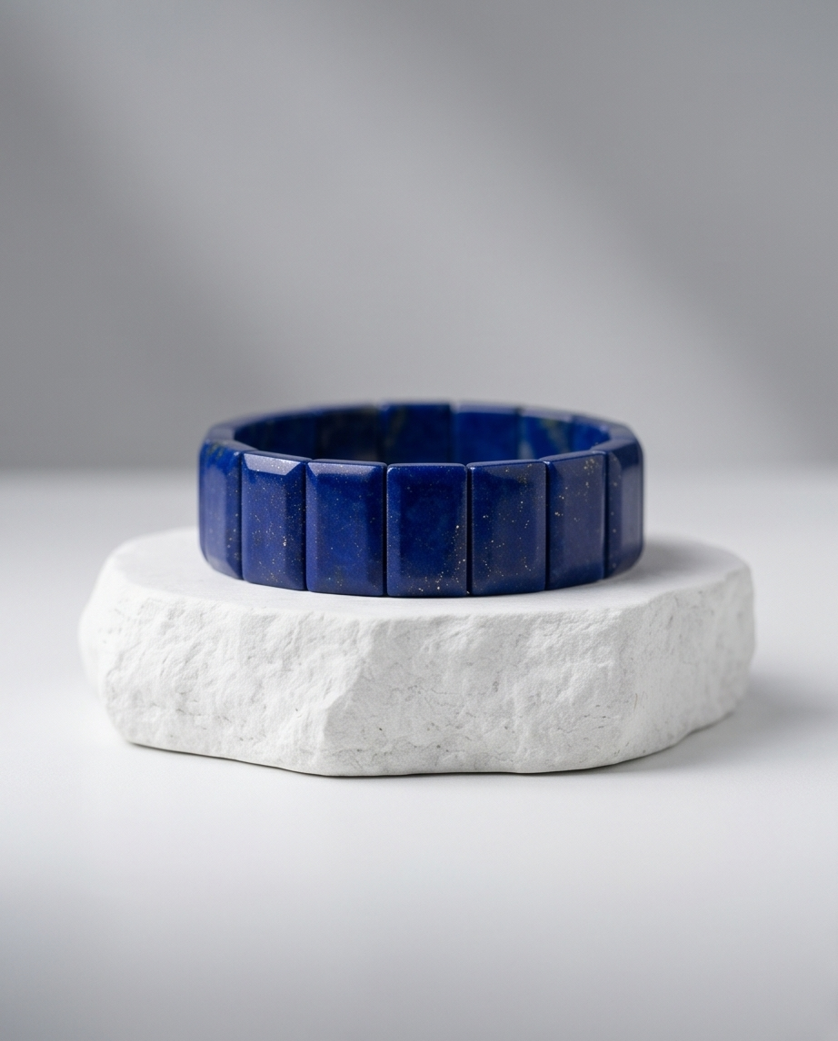 Lapis Titan Bar – Handgjort armband i massiv Lapis Lazuli