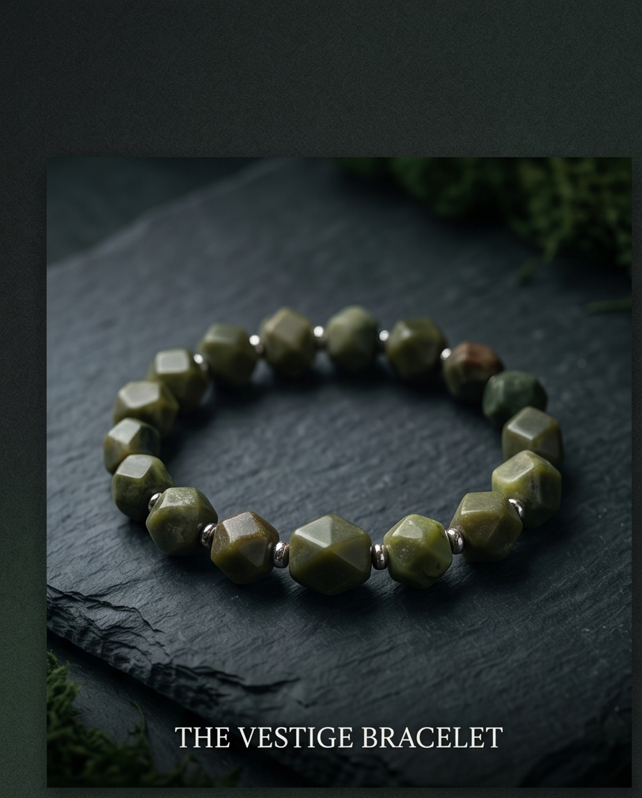 Shah Maqsud Titan – Handgjort Fasetterat Armband i Sällsynt Natursten