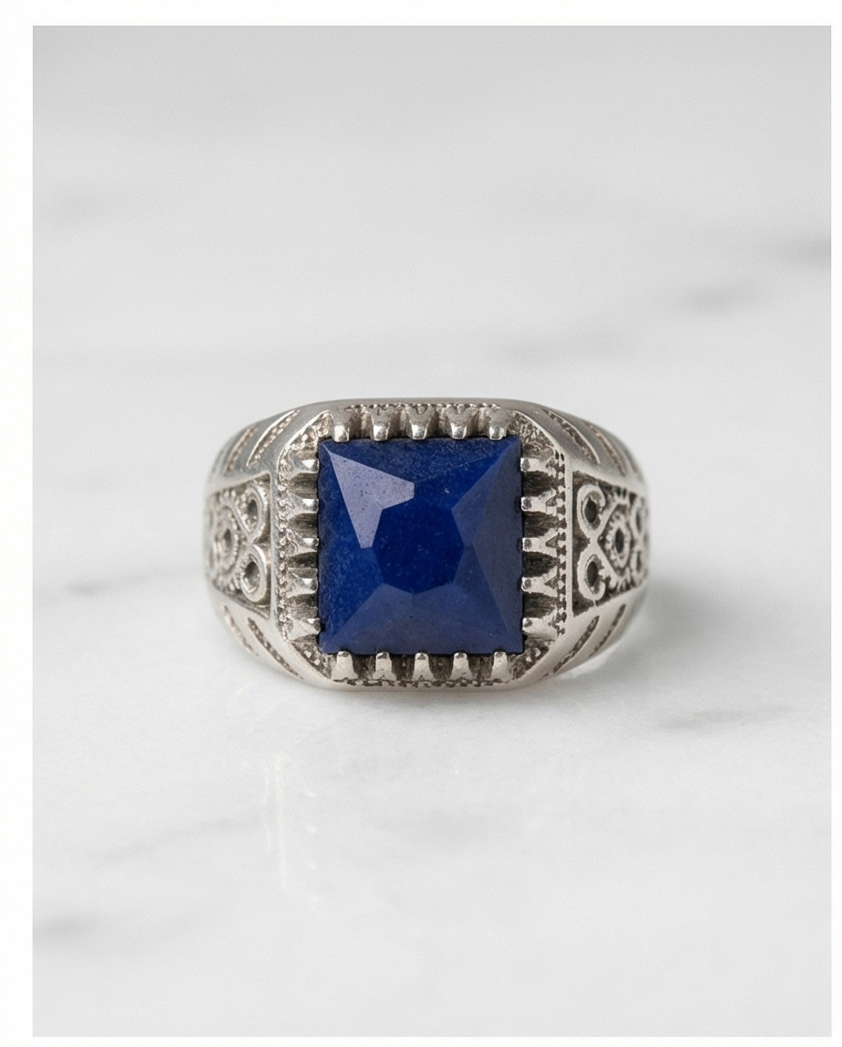 Deep Blue Lapis herring i Äkta Silver 925 – Tidlös Elegans