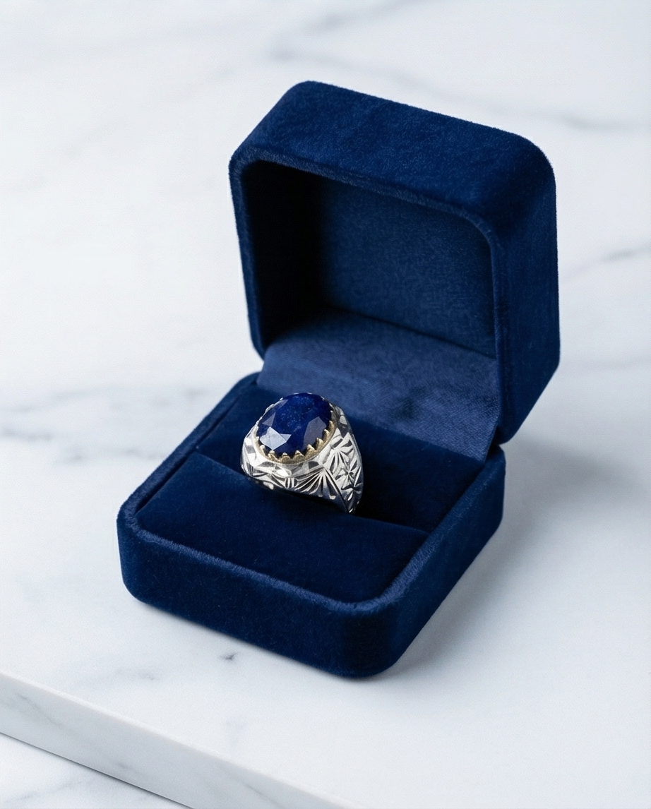 Royal Lapis – Handgjord Herrring i Äkta Silver med Lapis Lazuli”