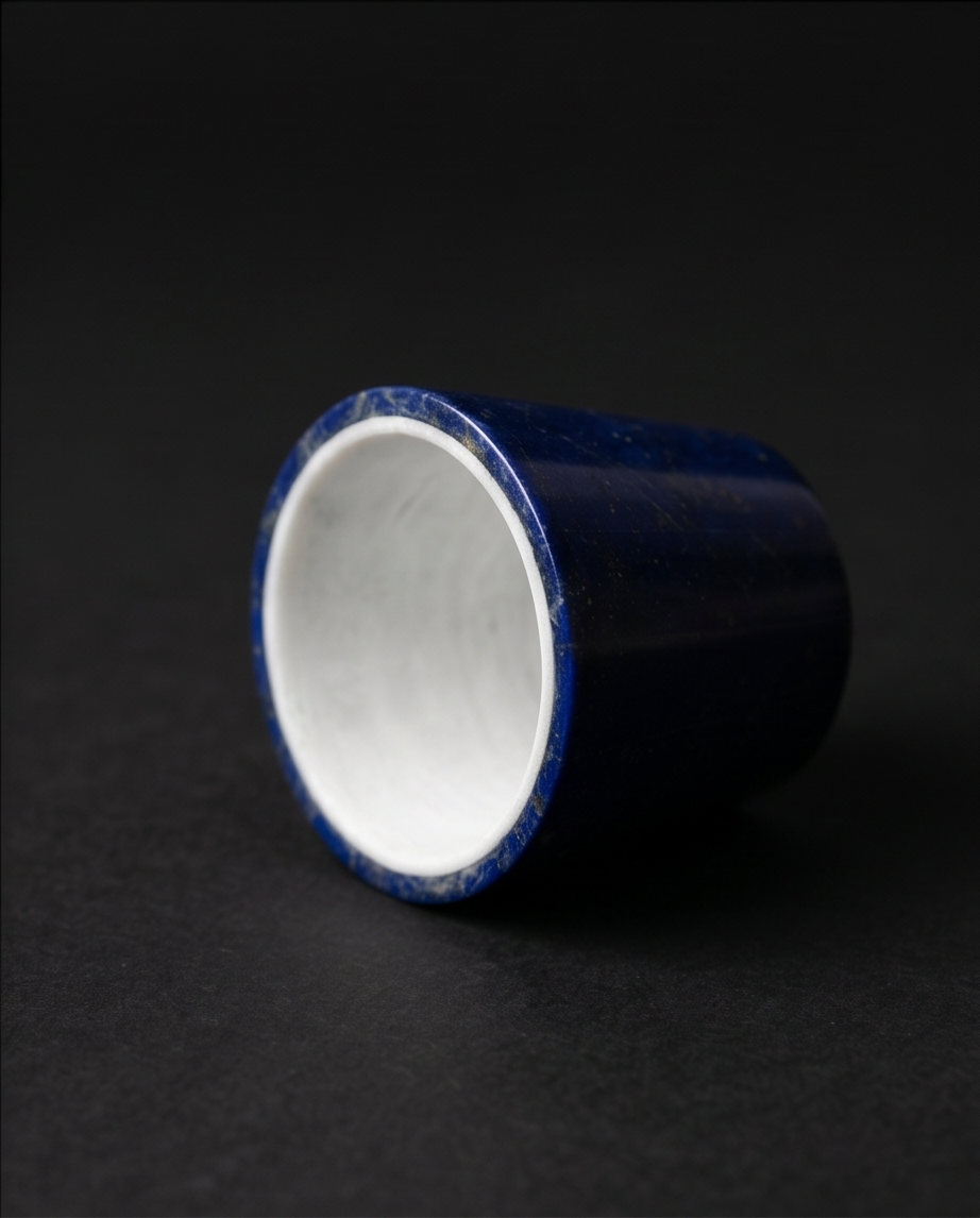 Handgjort Glas i Mörk Lapis Lazuli – Unikt Hantverk